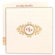 Cream gold all religion wedding card